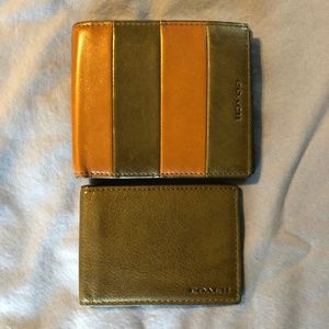 Coach Leather Stripe Wallet